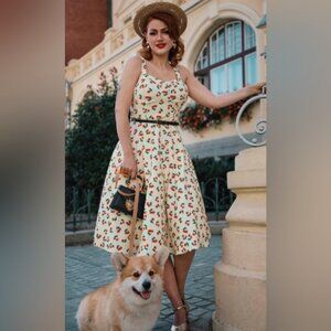 NWT Belle Poque Retro Cherry Dress  Small